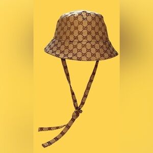 Custom made Designer Bucket hat with straps!